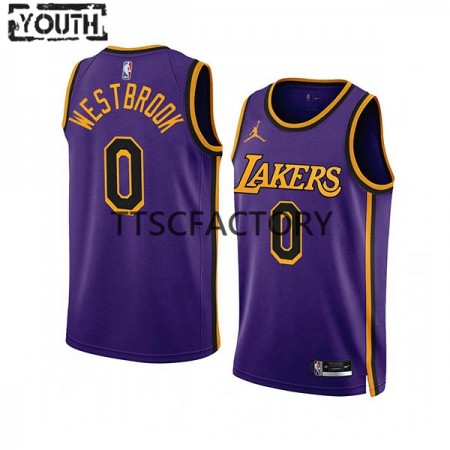 Kinder NBA Los Angeles Lakers Trikot Russell Westbrook 0 Jordan 2022-23 Statement Edition Lila Swingman